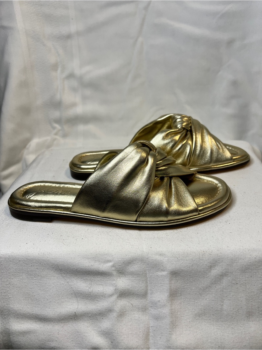 NWOT J. Crew Menorca Leather Twisted Knot Sandal. Bright gold. Women’s size 7 - Picture 4 of 7